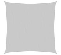 vidaXL Voile d'ombrage Gris Clair 6x6 m 100% Polyester Oxford, bâche de Voile d'ombrage, auvent d'ombrage, auvent de fête, Voile d'ombrage de Patio