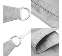 vidaXL Voile d'ombrage Gris Clair 8x5 m 100% Polyester Oxford, bâche de Voile d'ombrage, auvent d'ombrage, auvent de fête, Voile d'ombrage de Patio