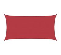 vidaXL Voile d'Ombrage Protection Ecran Solaire Voile de Parasol Anti UV Jardin Patio Terrasse Balcon Extérieur 160 g/m² Rouge 3x6 m PEHD
