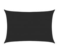 vidaXL Voile d'Ombrage Protection Ecran Solaire Voile de Parasol Anti UV Jardin Patio Terrasse Balcon Extérieur 160 g/m² Noir 5x6 m PEHD