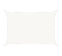 vidaXL Voile d'Ombrage Protection Voile Solaire Voile de Parasol Anti UV Jardin Patio Terrasse Balcon Extérieur 160 g/m² Blanc 2,5x4 m PEHD