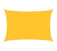 vidaXL Voile d'Ombrage Protection Voile Solaire Voile de Parasol Anti UV Jardin Patio Terrasse Balcon Extérieur 160 g/m² Jaune 3x4,5 m PEHD
