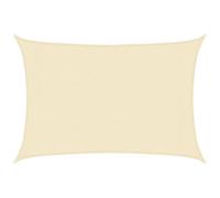 vidaXL Voile d'Ombrage Protection Voile Solaire Voile de Parasol Anti UV Jardin Patio Terrasse Balcon Extérieur 160 g/m² Crème 3x4,5 m PEHD