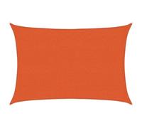 vidaXL Voile d'Ombrage Protection Voile Solaire Voile de Parasol Anti UV Jardin Patio Terrasse Balcon Extérieur 160 g/m² Orange 2,5x4 m PEHD