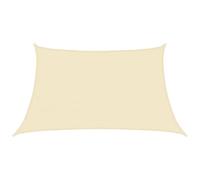 vidaXL Voile d'Ombrage Protection Voile Solaire Voile de Parasol Anti UV Jardin Patio Terrasse Balcon Extérieur 160 g/m² Crème 3/4x2 m PEHD