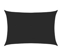 vidaXL Voile d'Ombrage Protection Voile Solaire Voile de Parasol Anti UV Jardin Patio Terrasse Balcon Extérieur 160 g/m² Noir 2x2,5 m PEHD