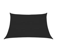 vidaXL Voile d'Ombrage Protection Voile Solaire Voile de Parasol Anti UV Jardin Patio Terrasse Balcon Extérieur 160 g/m² Noir 3/4x2 m PEHD