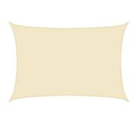 vidaXL Voile d'Ombrage Protection Voile Solaire Voile de Parasol Anti UV Jardin Patio Terrasse Balcon Extérieur 160 g/m² Crème 2,5x4 m PEHD