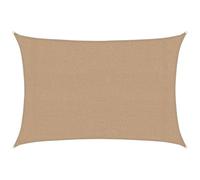 vidaXL Voile d'Ombrage Protection Voile Solaire Voile de Parasol Anti UV Jardin Patio Terrasse Balcon Extérieur 160 g/m² Taupe 3x4 m PEHD