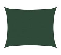 vidaXL Voile d'Ombrage Protection Voile Solaire Voile de Parasol Anti UV Jardin Patio Terrasse Balcon Extérieur 160 g/m² Vert Foncé 6x7 m PEHD