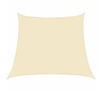 vidaXL Voile d'Ombrage Protection Voile Solaire Voile de Parasol Anti UV Jardin Patio Terrasse Balcon Extérieur 160 g/m² Crème 3/4x3 m PEHD