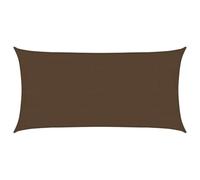 vidaXL Voile d'Ombrage Protection Voile Solaire Voile de Parasol Anti UV Jardin Patio Terrasse Balcon Extérieur 160 g/m² Marron 4x7 m PEHD