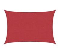 vidaXL Voile d'Ombrage Protection Voile Solaire Voile de Parasol Anti UV Jardin Patio Terrasse Balcon Extérieur 160 g/m² Rouge 3x5 m PEHD