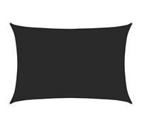 vidaXL Voile d'Ombrage Protection Voile Solaire Voile de Parasol Anti UV Jardin Patio Terrasse Balcon Extérieur 160 g/m² Noir 3,5x4,5 m PEHD