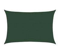 vidaXL Voile d'Ombrage Protection Voile Solaire Voile de Parasol Anti UV Jardin Patio Terrasse Balcon Extérieur 160 g/m² Vert Foncé 3,5x4,5 m PEHD