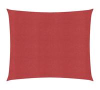 vidaXL Voile d'Ombrage Protection Voile Solaire Voile de Parasol Anti UV Jardin Patio Terrasse Balcon Extérieur 160 g/m² Rouge 4,5x4,5 m PEHD
