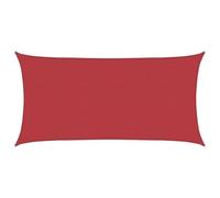 vidaXL Voile d'Ombrage Protection Voile Solaire Voile de Parasol Anti UV Jardin Patio Terrasse Balcon Extérieur 160 g/m² Rouge 2x4 m PEHD