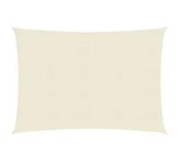 vidaXL Voile d'Ombrage Protection Voile Solaire Voile de Parasol Anti UV Jardin Patio Terrasse Balcon Extérieur 160 g/m² Crème 3x4,5 m PEHD