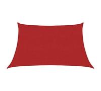 vidaXL Voile d'Ombrage Protection Voile Solaire Voile de Parasol Anti UV Jardin Patio Terrasse Balcon Extérieur 160 g/m² Rouge 3/4x2 m PEHD