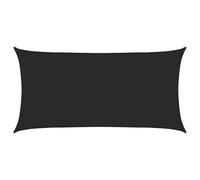 vidaXL Voile d'Ombrage Protection Voile Solaire Voile de Parasol Anti UV Jardin Patio Terrasse Balcon Extérieur 160 g/m² Noir 2,5x5 m PEHD