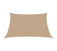 vidaXL Voile d'Ombrage Protection Voile Solaire Voile de Parasol Anti UV Jardin Patio Terrasse Balcon Extérieur 160 g/m² Taupe 3/4x2 m PEHD