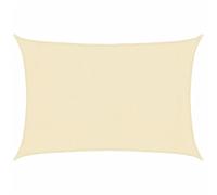vidaXL Voile d'Ombrage Protection Voile Solaire Voile de Parasol Anti UV Jardin Patio Terrasse Balcon Extérieur 160 g/m² Crème 3x4 m PEHD