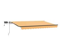 vidaXL Voile d'ombrage rétractable - 400 x 350 cm - Pour jardin et terrasse - Rectangulaire - Moderne - Pour l'extérieur - Réglable