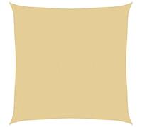vidaXL Voile d'ombrage Sable 3,6x3,6 m 100% Polyester Oxford, bâche de Voile d'ombrage, auvent d'ombrage, auvent de fête, Voile d'ombrage de Patio