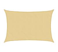 vidaXL Voile d'ombrage Sable 5x4 m 100% Polyester Oxford, bâche de Voile d'ombrage, auvent d'ombrage, auvent de fête, Voile d'ombrage de Patio