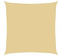 vidaXL Voile d'ombrage Sable 7x7 m 100% Polyester Oxford, bâche de Voile d'ombrage, auvent d'ombrage, auvent de fête, Voile d'ombrage de Patio