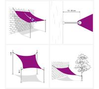 Vidaxl Voile D'ombrage Sable 8x6 M 100 % Polyester Oxford