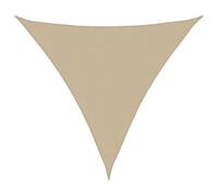 vidaXL Voile d'Ombrage Tissu Oxford Triangulaire 5x5x5m Beige Parasol Solaire