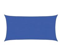 vidaXL Voile d'ombre Bleu 2 x 6 m HDPE, Voile d'ombrage Moderne, Protection pour balcons, terrasse, Pare-Soleil, résistant au Vent, Couvre UV