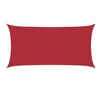 vidaXL Voile d'ombre Rouge 2 x 6 m HDPE, Voile d'ombrage Moderne, Protection pour balcons, terrasse, Pare-Soleil, résistant au Vent, Couvre UV