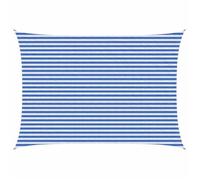 vidaXL Voile d'ombre 3 x 6 m HDPE Rectangulaire Bleu et Blanc 42032891