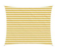 vidaXL Voile d'ombre Jaune et Blanc 3 x 6 m HDPE, Voile d'ombrage Moderne, Protection pour balcons, terrasse, Pare-Soleil, résistant au Vent, Couvre UV