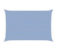 vidaXL Voile d'ombre Moderne HDPE Bleu et blanc 4x6 m – Pare-soleil couvre UV, résistant au vent