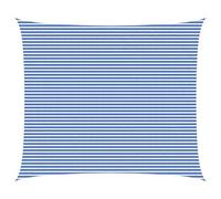 vidaXL Voile d'ombre Bleu et Blanc 6 x 8 m HDPE, Voile d'ombrage Moderne, Protection pour balcons, terrasse, Pare-Soleil, résistant au Vent, Couvre UV