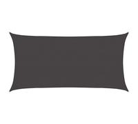 vidaXL Voile d'ombre Anthracite 2,5 x 6 m HDPE, Voile d'ombrage Moderne, Protection pour balcons, terrasse, Pare-Soleil, résistant au Vent, Couvre UV