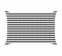 vidaXL Voile d'ombre Anthracite et Blanc 2 x 3,5 m HDPE, Voile d'ombrage Moderne, Protection pour balcons, terrasse, Pare-Soleil, résistant au Vent, Couvre UV