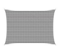 vidaXL Voile d'ombre Anthracite et Blanc 3,5 x 5 m HDPE, Voile d'ombrage Moderne, Protection pour balcons, terrasse, Pare-Soleil, résistant au Vent, Couvre UV