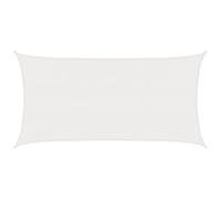 vidaXL Voile d'ombre Blanc 2,5 x 6 m HDPE, Voile d'ombrage Moderne, Protection pour balcons, terrasse, Pare-Soleil, résistant au Vent, Couvre UV