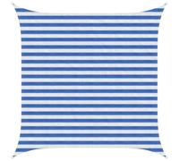 vidaXL Voile d'ombre Moderne 3,6 x 3,6 m HDPE Bleu et blanc Protection UV