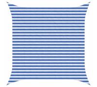 vidaXL Voile d'ombre Bleu et Blanc 3 x 3 m HDPE, Voile d'ombrage Moderne pour Jardin et terrasse, Pare-Soleil Respirant, Protection UV, Couverture perméable