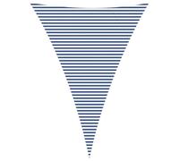 vidaXL Voile d'ombre extérieure triangulaire Bleu et Blanc 5 x 7 x 7 m Polyester Oxford anti-UV