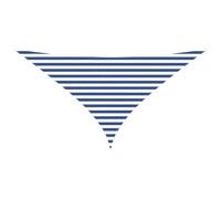 vidaXL Voile d'ombre Bleu et Blanc 3 x 3 x 4,24 m, Bâche Triangulaire Moderne, résistant au UV, Parasol Portable pour Jardin, Protection Contre Le Soleil, idée Pratique