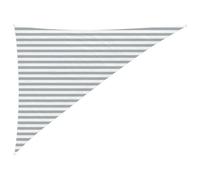 vidaXL Voile d'ombre Gris Clair et Blanc 3 x 4 x 5 m, Bâche Triangulaire Moderne, résistant au UV, Parasol Portable pour Jardin, Protection Contre Le Soleil, idée Pratique