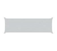 vidaXL Voile d'ombre Gris Clair et Blanc 6 x 2 m, Tonnelle extérieure, résistante aux UV, en Polyester, Moderne pour terrasse, Couvre Piscine imperméable