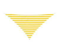 vidaXL Voile d'ombre Jaune et Blanc 2,5 x 2,5 x 3,5 m, Bâche Triangulaire Moderne, résistant au UV, Parasol Portable pour Jardin, Protection Contre Le Soleil, idée Pratique