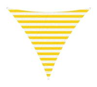 vidaXL Voile d'ombre Jaune et Blanc 2 x 2 x 2 m 100% Polyester Oxford, Bâche Triangulaire Moderne, résistant au UV, Parasol Portable pour Jardin, Protection Contre Le Soleil, idée Pratique